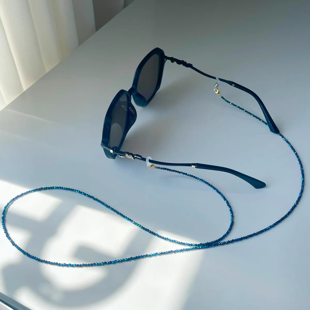 Mask Chain Holder - Corrente para Óculos com Zircônia Azul