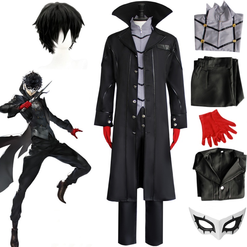 Black Face Mask Pack - Anime Persona 5 Fantasia de Cosplay,