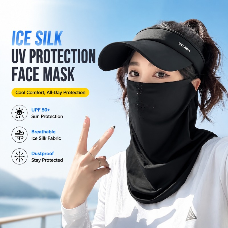 Sports Mask Breathable - Máscara Facial de Seda Gelada com
