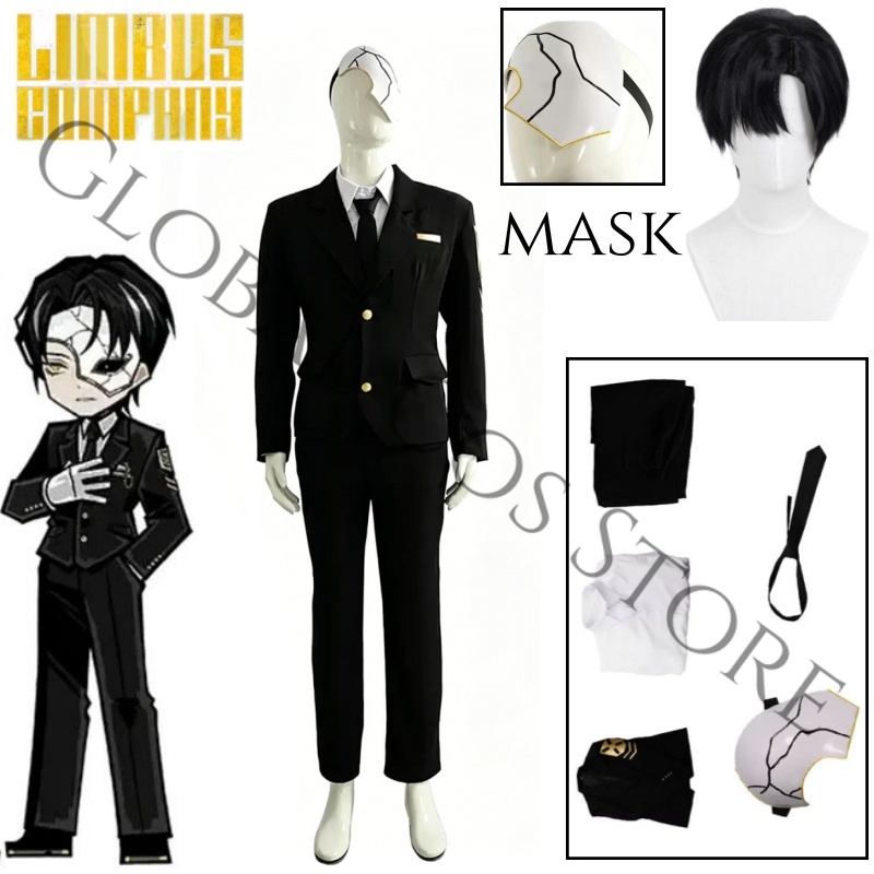 Black Face Mask Pack - Fantasia de Cosplay do Personagem Rien