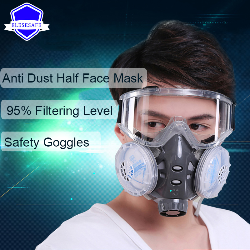 Dust Mask Construction - Nova máscara antipoeira rosto cheio respirador