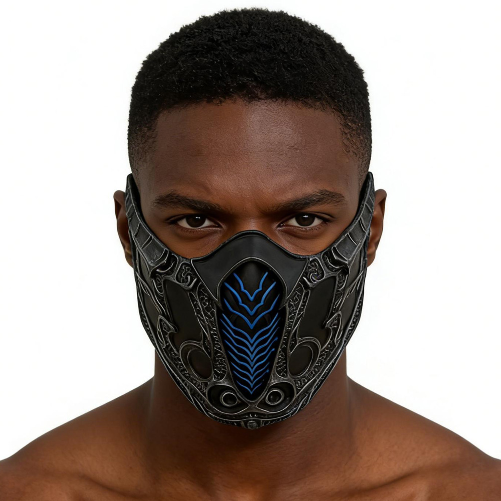Respirator Half Face - Máscara de Cosplay Mortal Kombat Sub-Zero