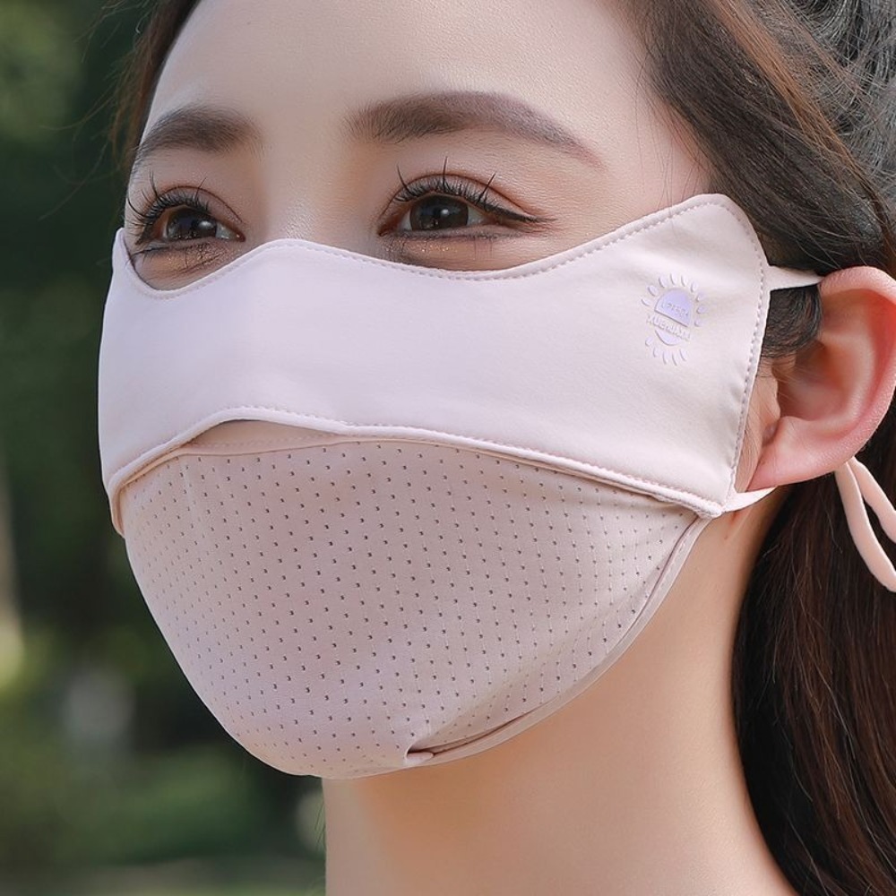 Cloth Face Mask Washable - Nova máscara de seda gelo respirável