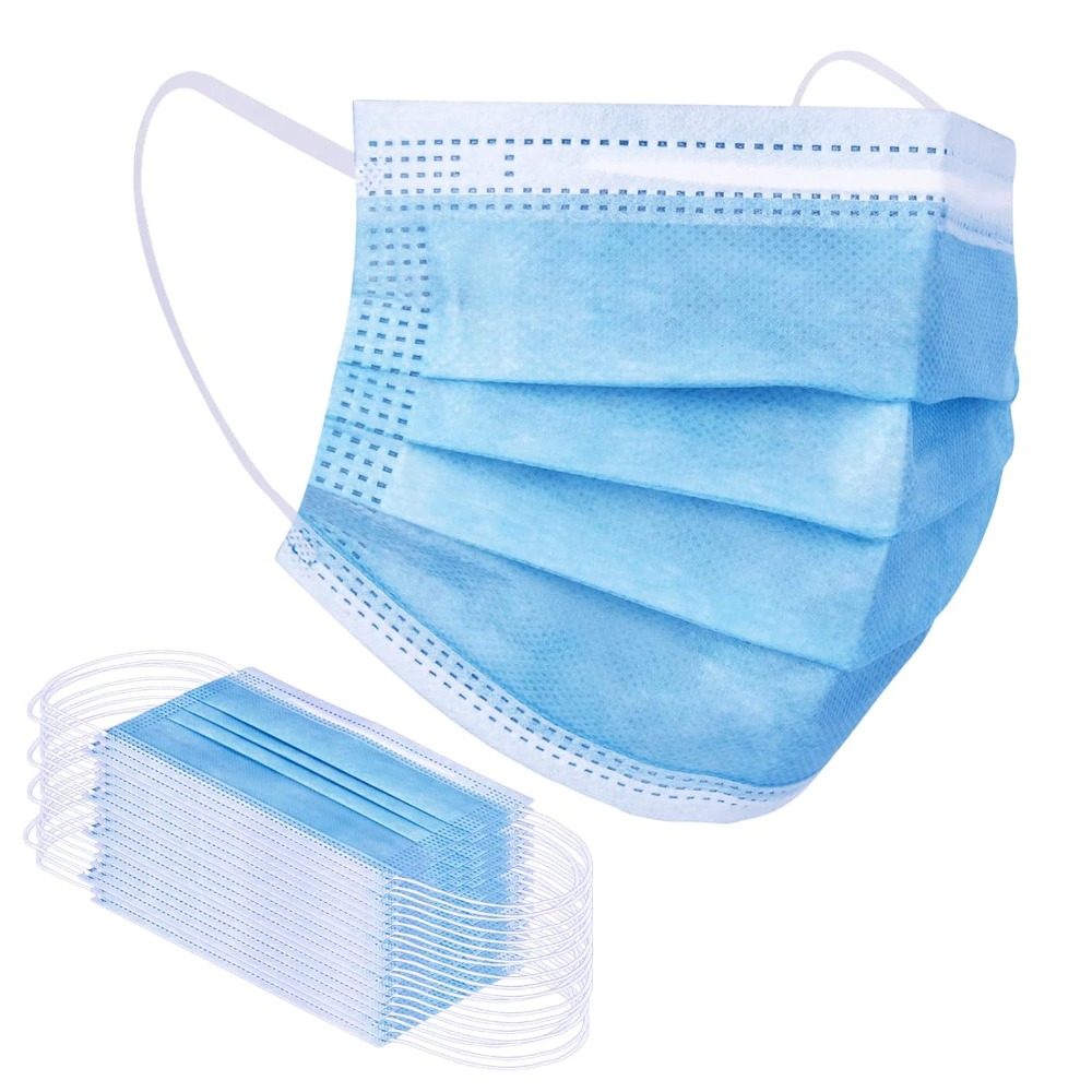 Disposable Mask Blue - Máscara Facial Descartável Azul 100 Unidades