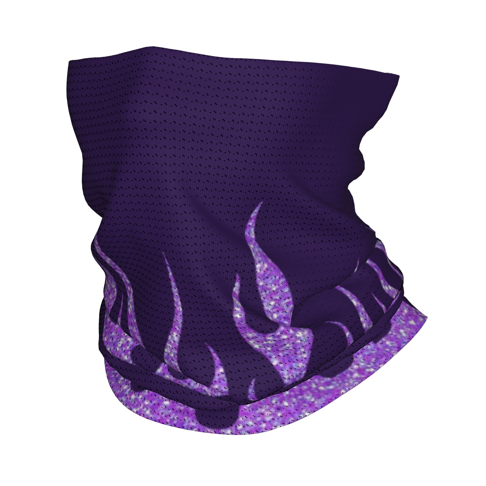 Neck Gaiter Face Cover - Balaclava Tubular Personalizada Roxa com Glitter
