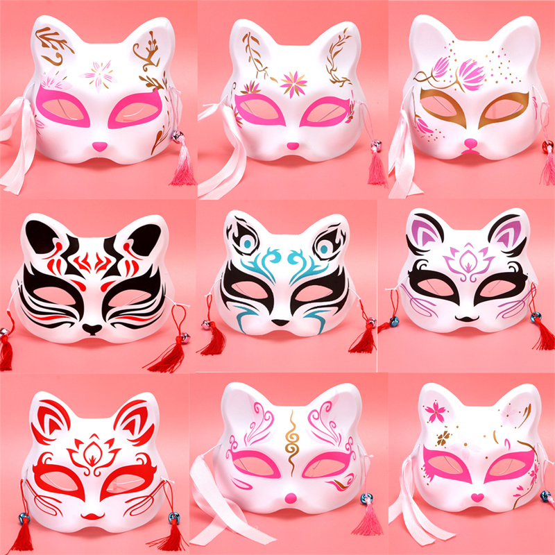 Respirator Half Face - Anime Foxes Cosplay Máscara, Rave Pintados