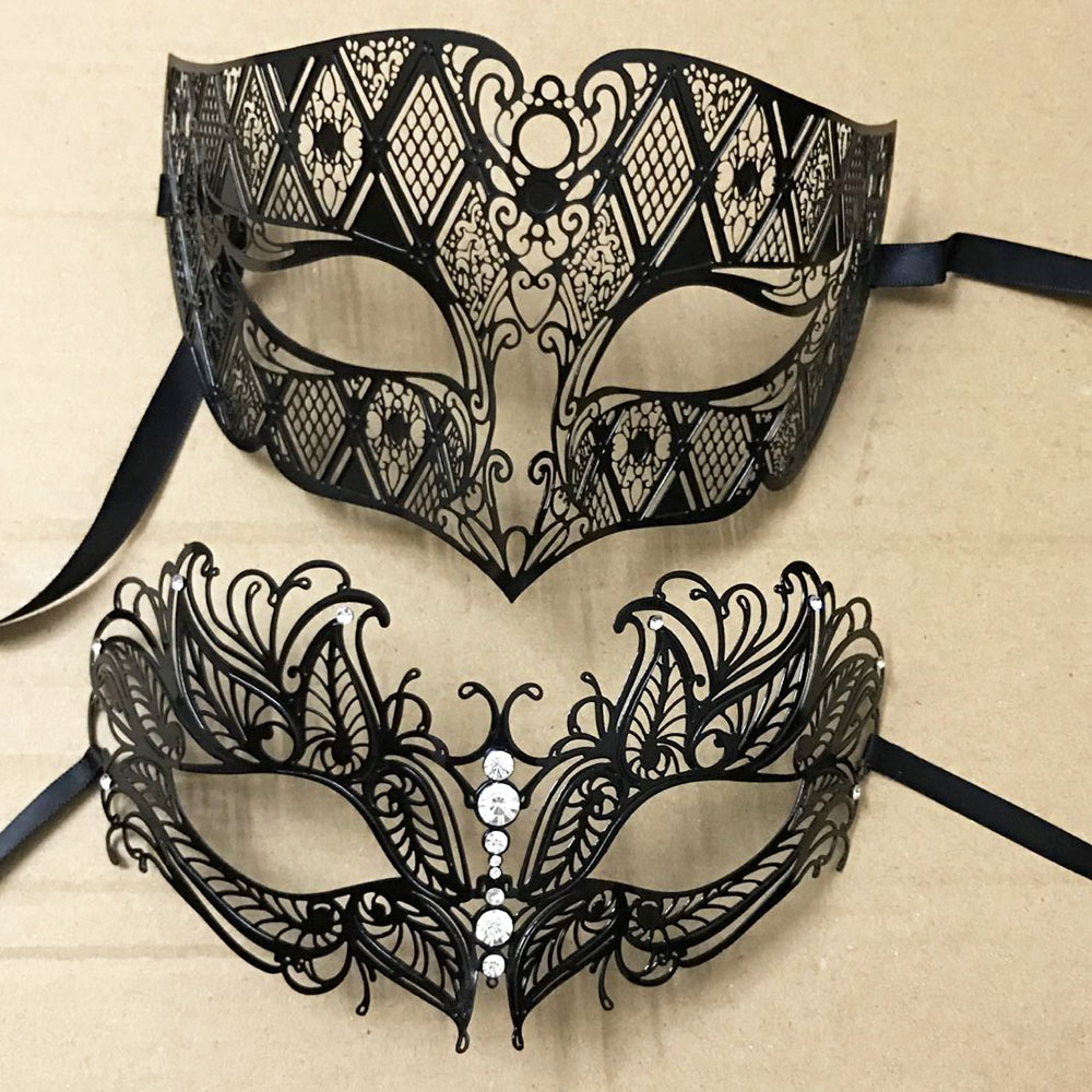 Black Face Mask Pack - Luxo prata masculino feminino amantes casal