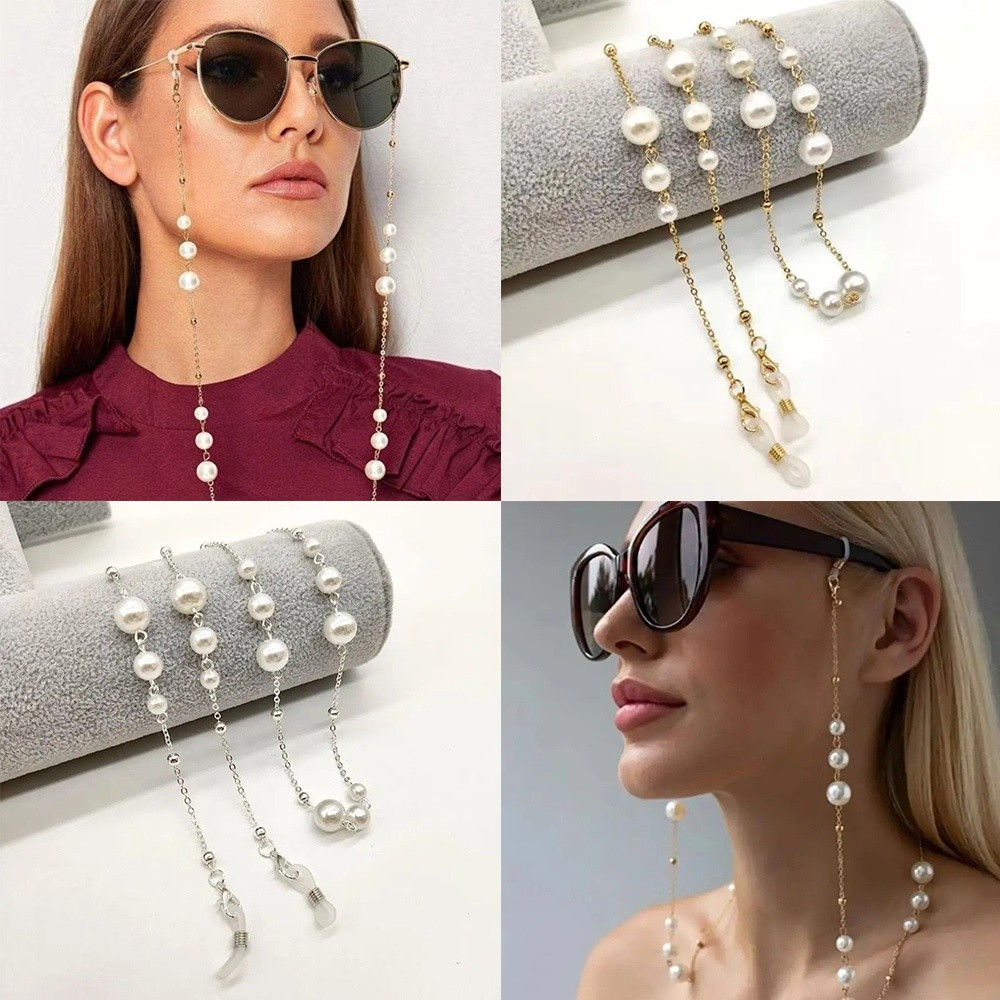 Mask Lanyard Adjustable - Corda de Óculos com Pérolas da