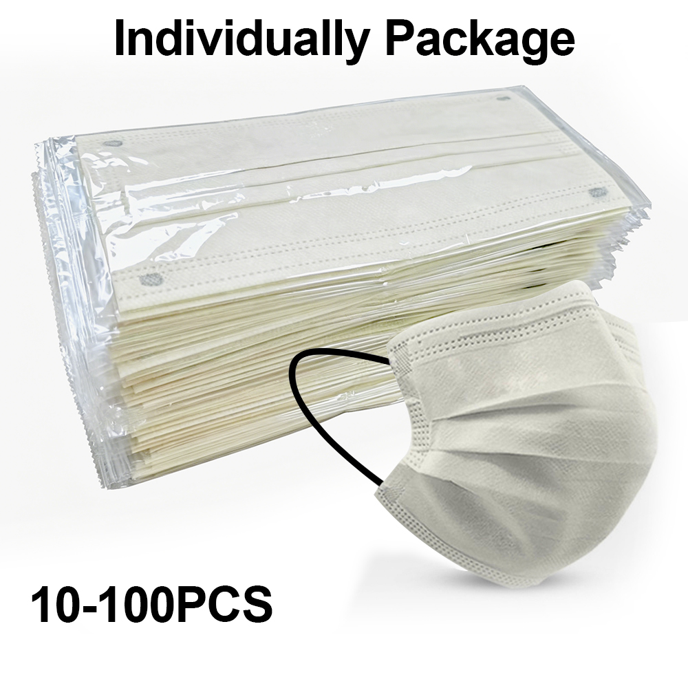 Disposable Mask Blue - 10-100 peças de máscaras descartáveis ​​para