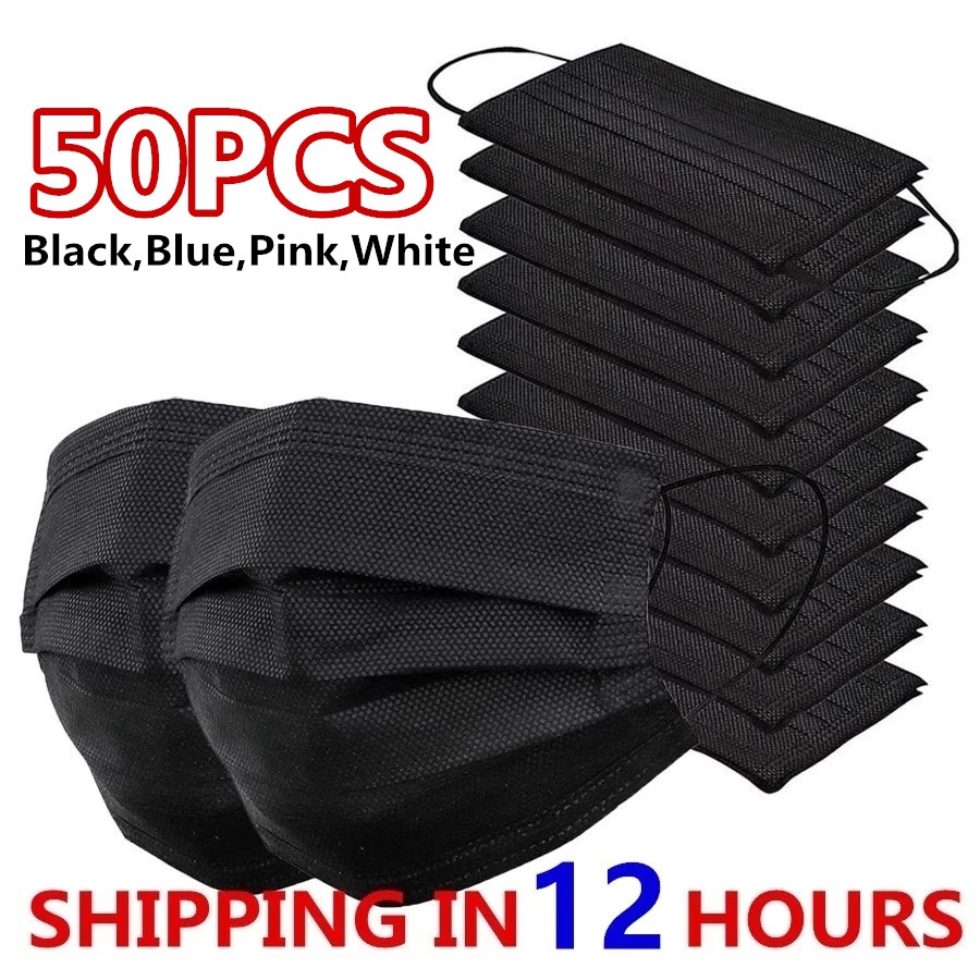 Black Face Mask Pack - Máscaras Máscara de 3 camadas Máscaras