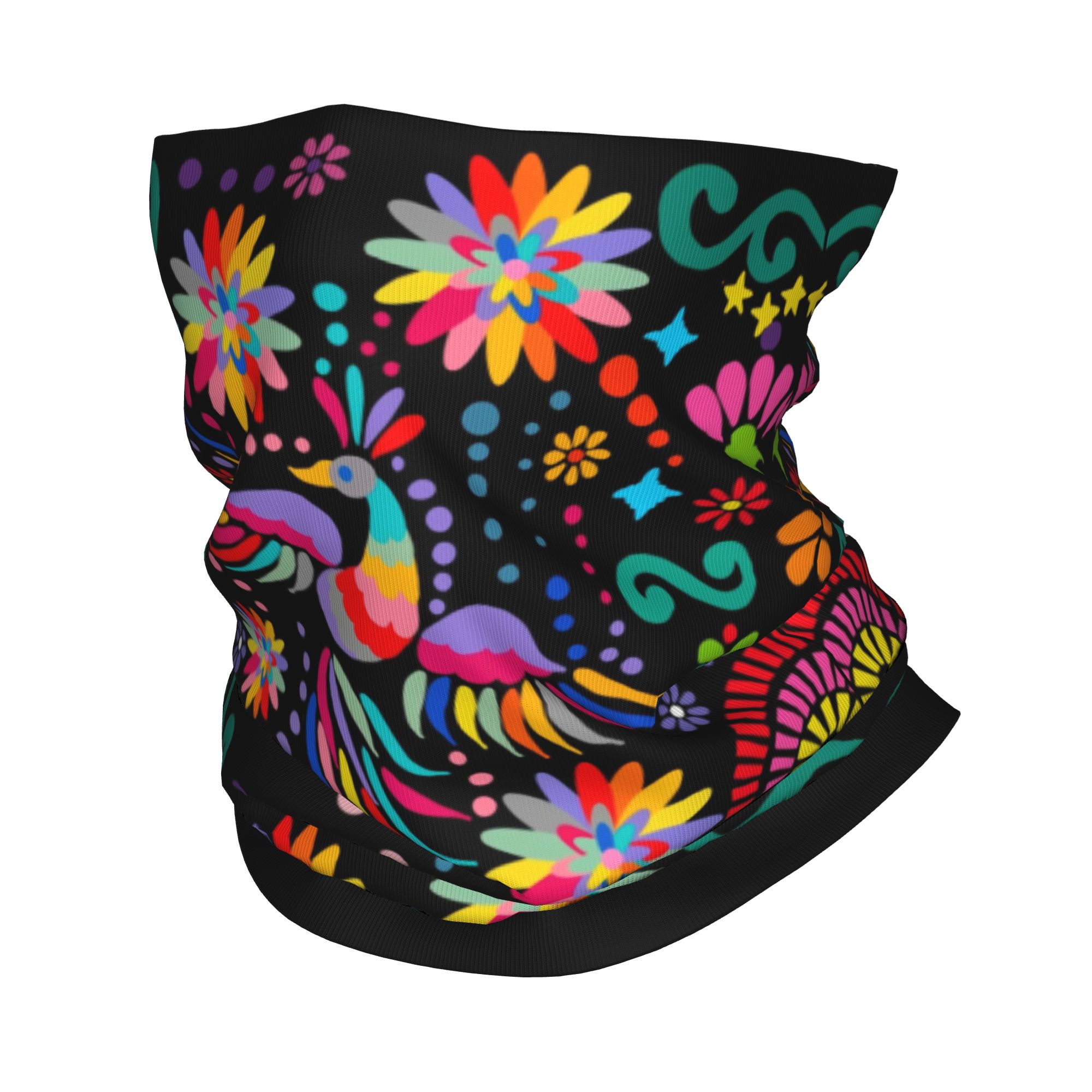 Neck Gaiter Face Cover - Personalizado mexicano floral flor têxtil bandana