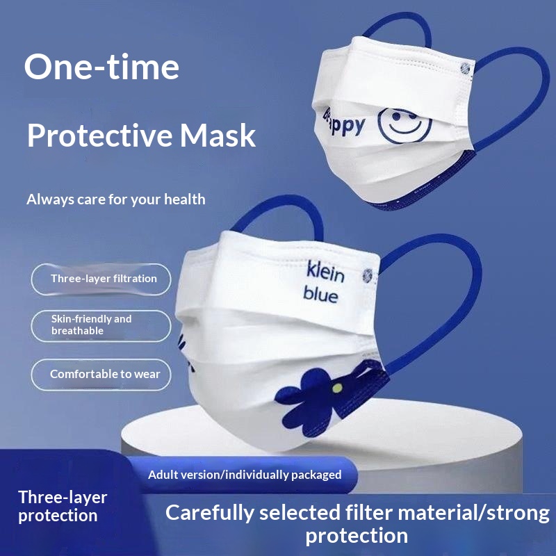 Disposable Mask Blue - Máscara descartável azul Klein de alto