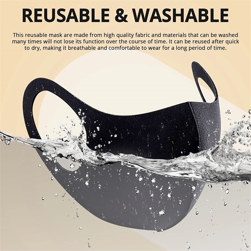 Cloth Face Mask Washable - 5/10 pçs moda sólida earloop máscara