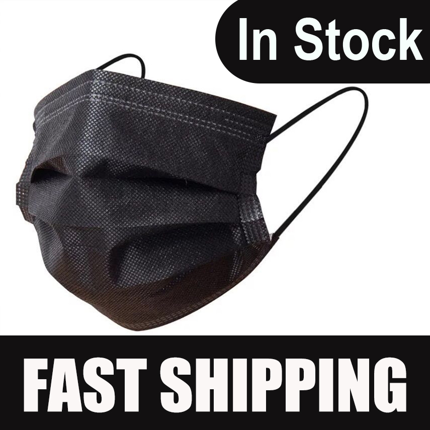 Disposable Surgical Mask - Máscara protetora preta boca capa proteger