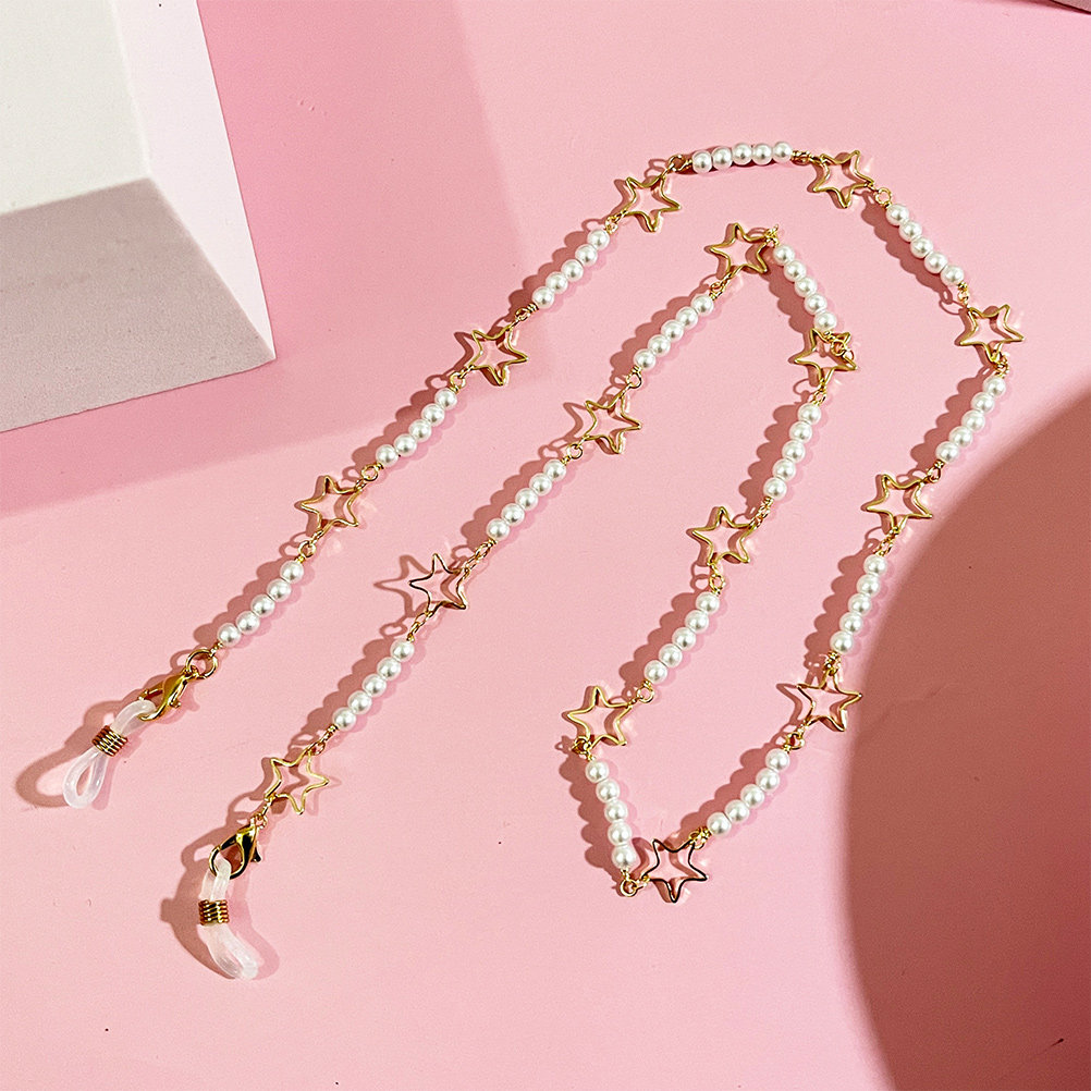 Mask Chain Holder - Corda para Óculos com Pérolas, Suporte