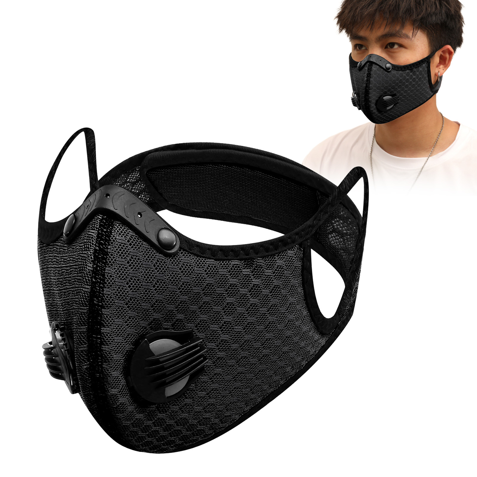 Anti Pollution Mask - Máscara Unissex à Prova de Vento