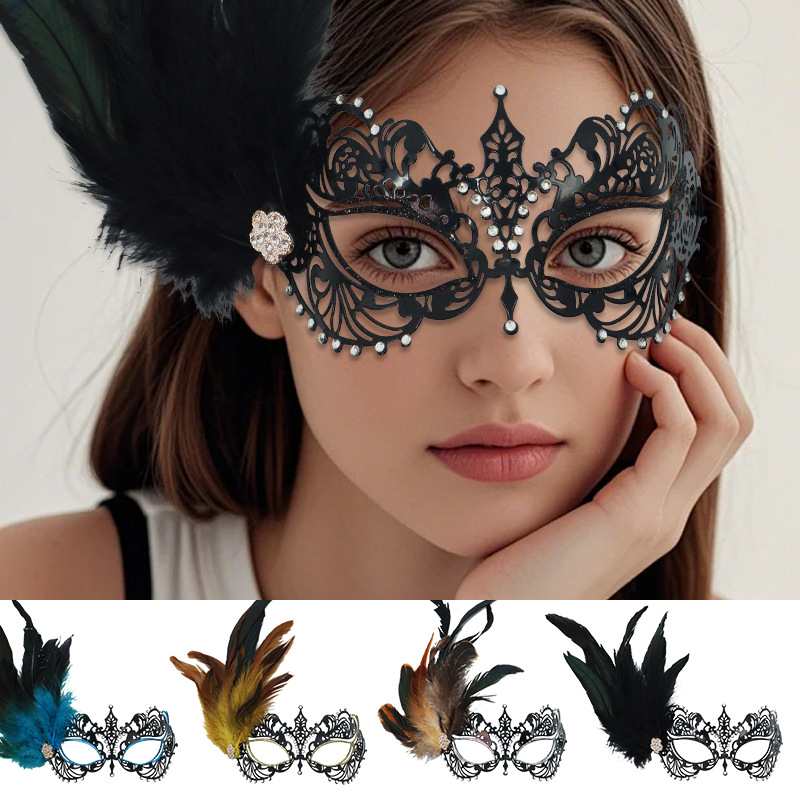 Kids Face Mask - Halloween meia máscara facial com strass