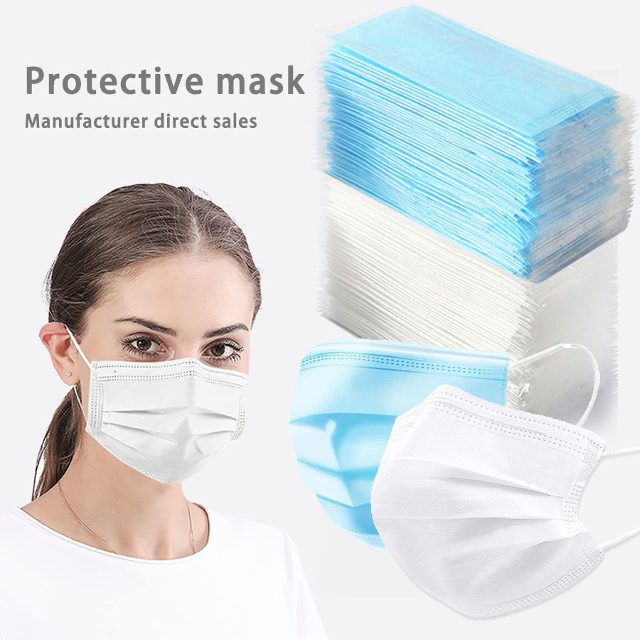 50/100 pces máscara descartáve - Disposable Mask Blue avaliação e preço