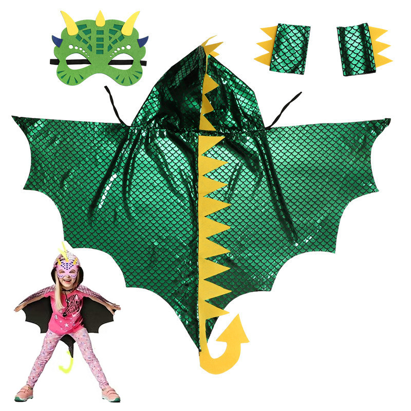 Capa de dinossauro verde infan - Kids Face Mask avaliação e preço
