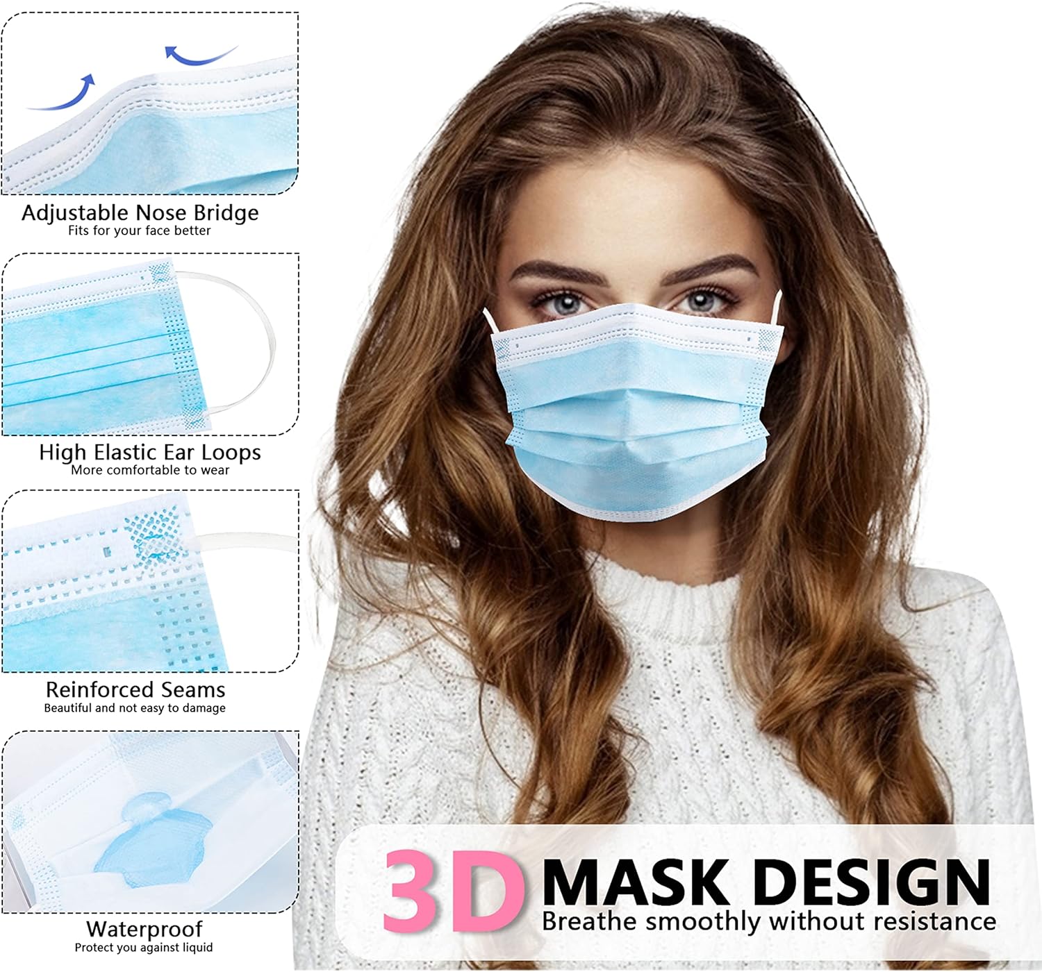 Máscara protetora descartável  - Disposable Mask Blue avaliação e preço
