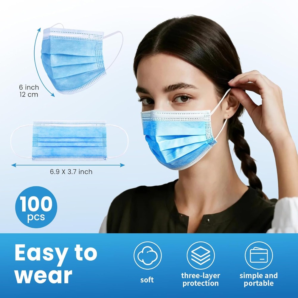 Máscara Facial Descartável Azu - Disposable Mask Blue avaliação e preço