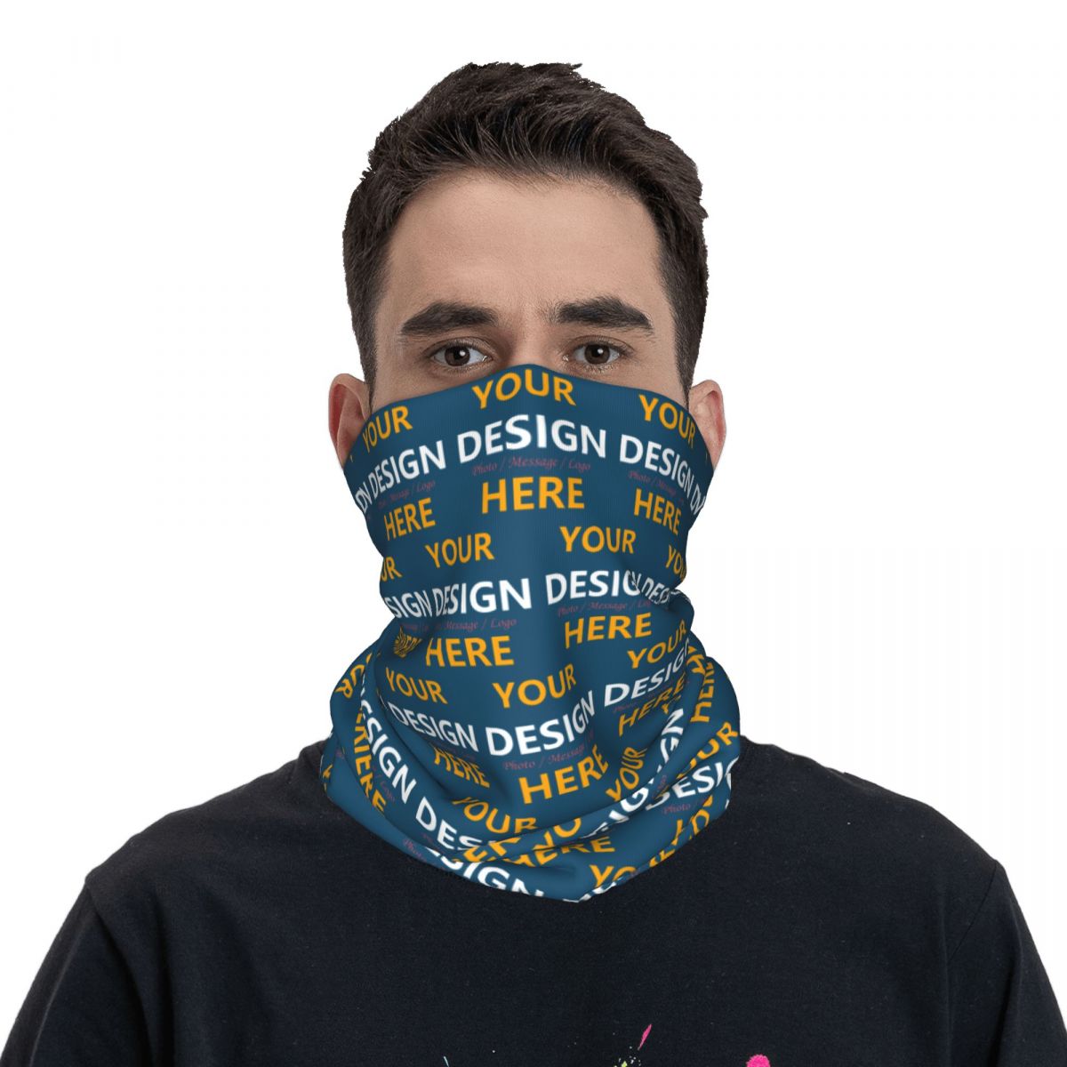 Personalize seu design aqui ba - Neck Gaiter Face Cover avaliação e preço
