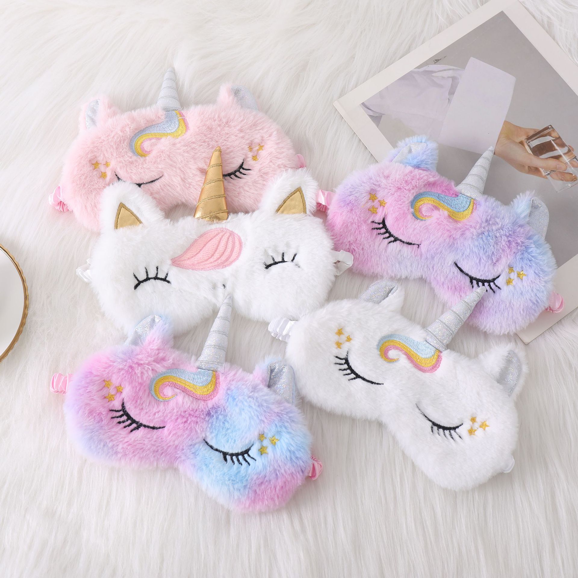 Soft Plush Sleeping Mask para  - Kids Face Mask avaliação e preço