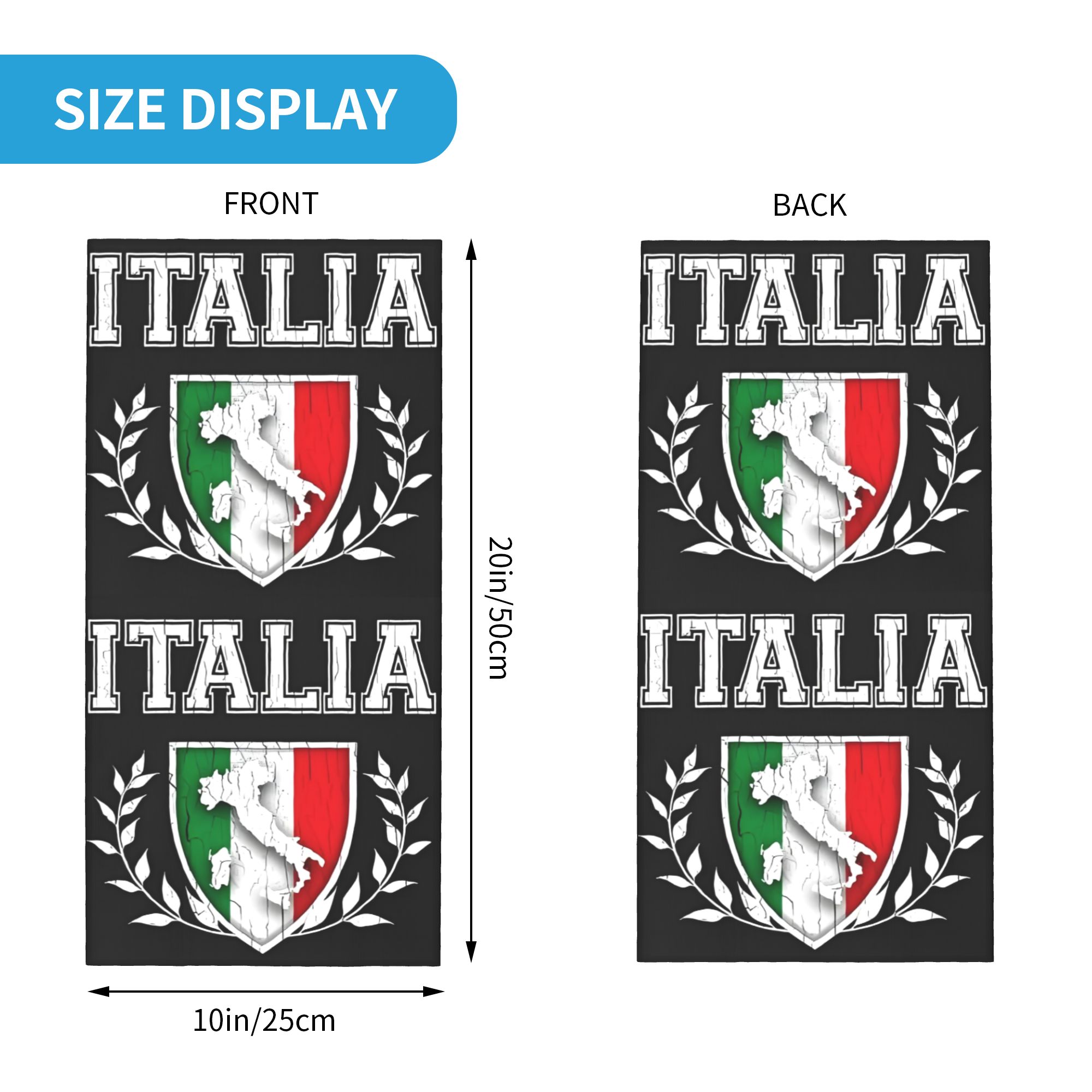 Personalizado bandeira da itál - Neck Gaiter Face Cover avaliação e preço