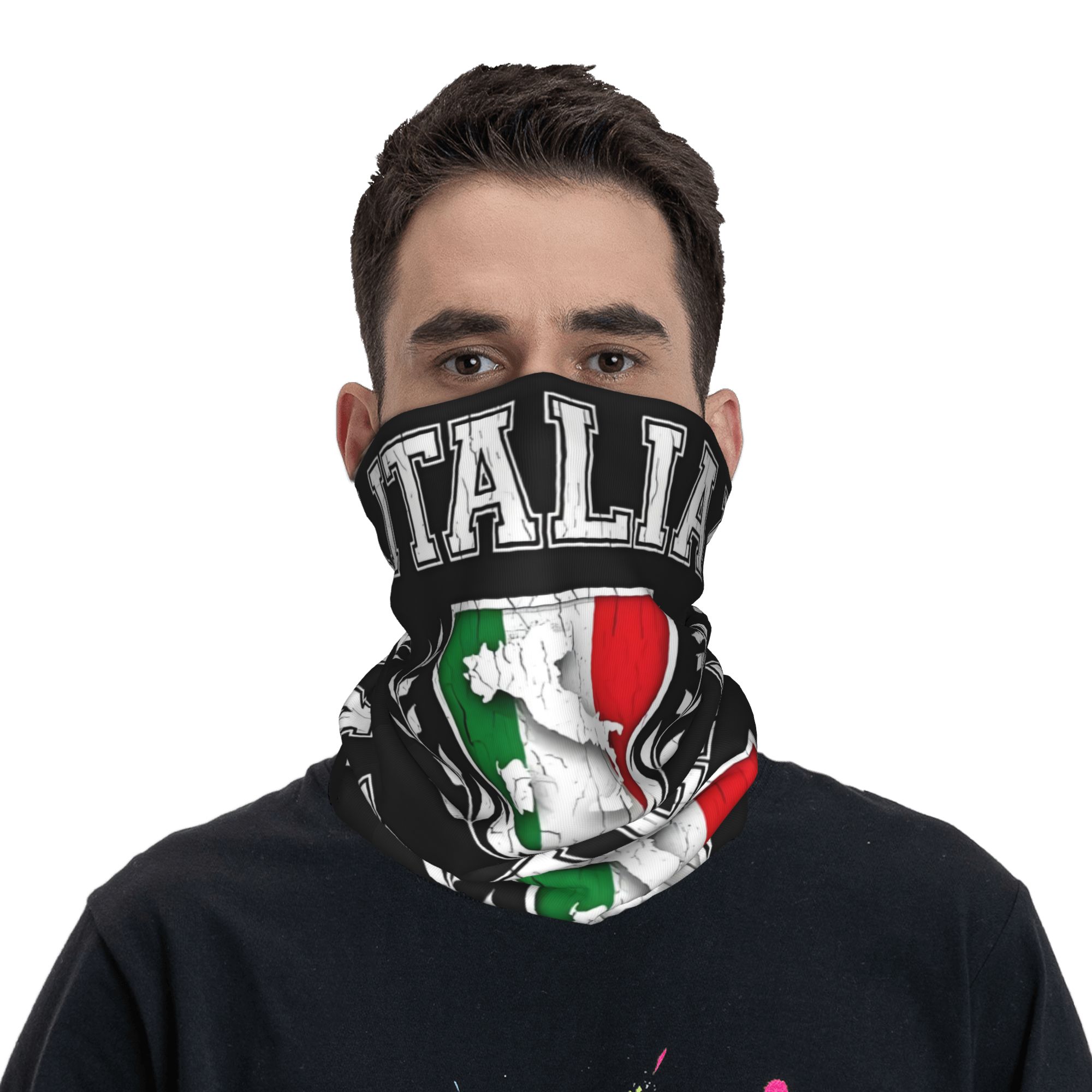 Personalizado bandeira da itál - Neck Gaiter Face Cover avaliação e preço