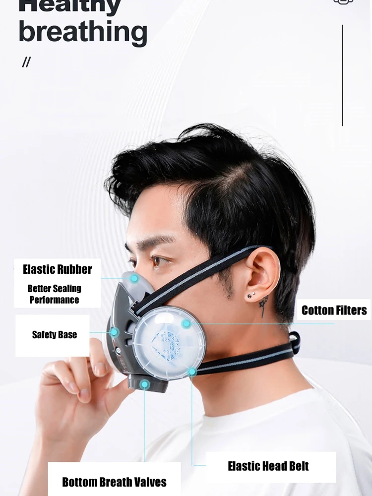 Meia face máscara de poeira óc - Kn95 Respirator Mask avaliação e preço
