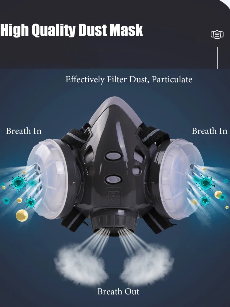 Meia face máscara de poeira óc - Kn95 Respirator Mask avaliação e preço