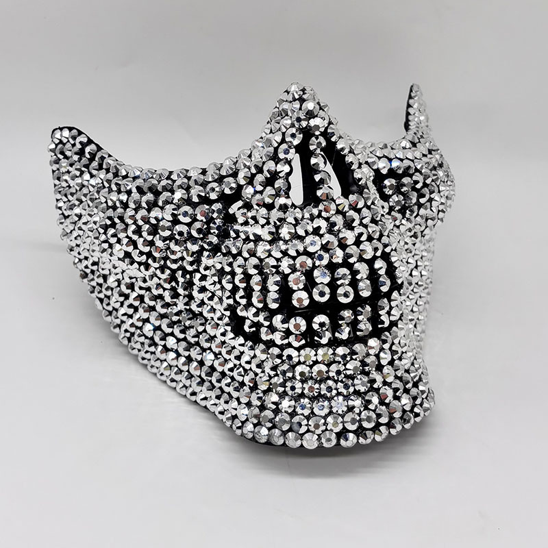 Strass metade crânio máscara p - Respirator Half Face avaliação e preço