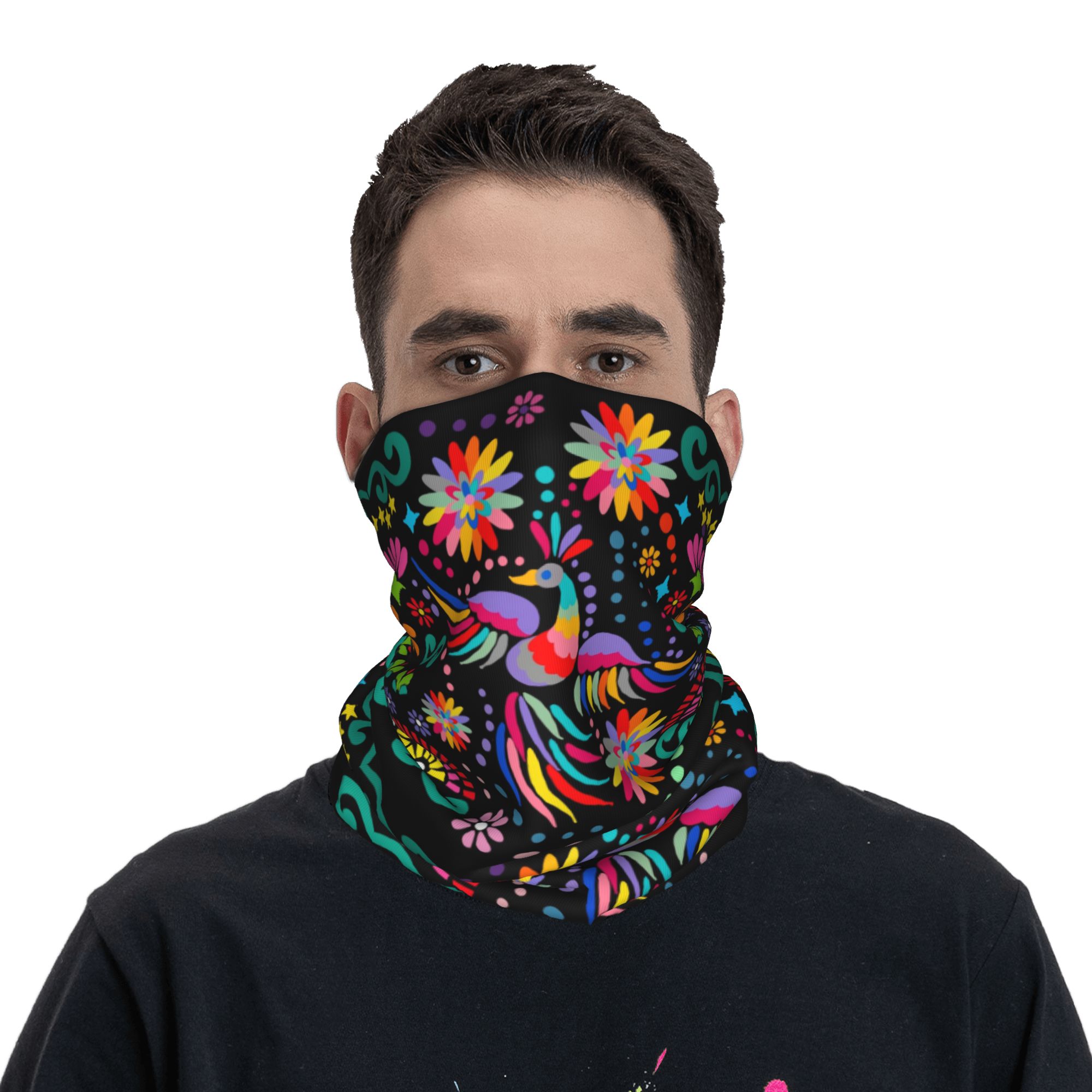 Personalizado mexicano floral  - Neck Gaiter Face Cover avaliação e preço