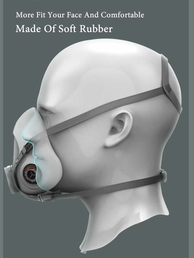 Meia face 6200 máscara de gás  - Dust Mask Construction avaliação e preço