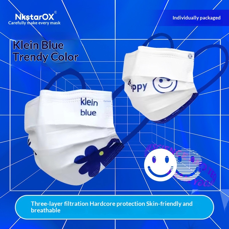 Máscara descartável azul Klein - Disposable Mask Blue avaliação e preço
