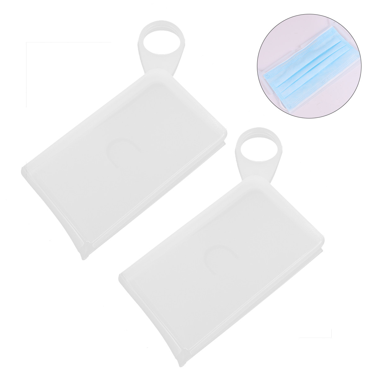 2 Peças Estojo de Silicone de  - Face Mask Storage Box avaliação e preço