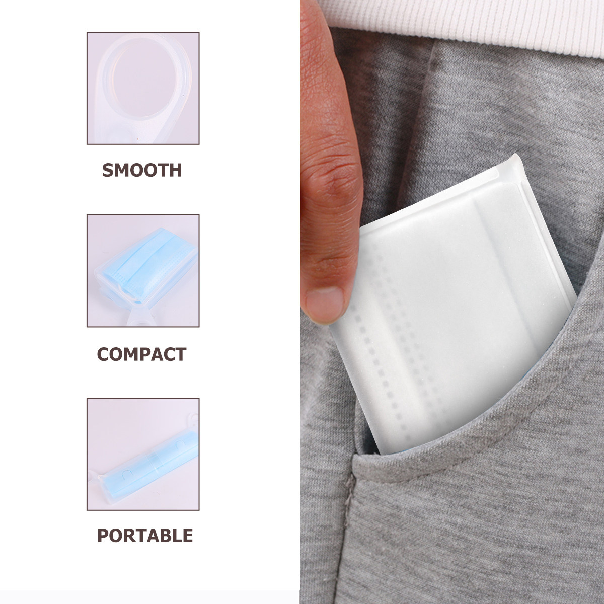2 Peças Estojo de Silicone de  - Face Mask Storage Box avaliação e preço