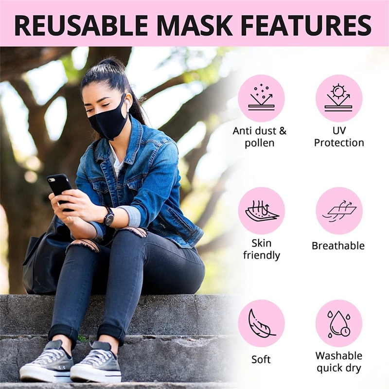 5/10 pçs moda sólida earloop m - Cloth Face Mask Washable avaliação e preço