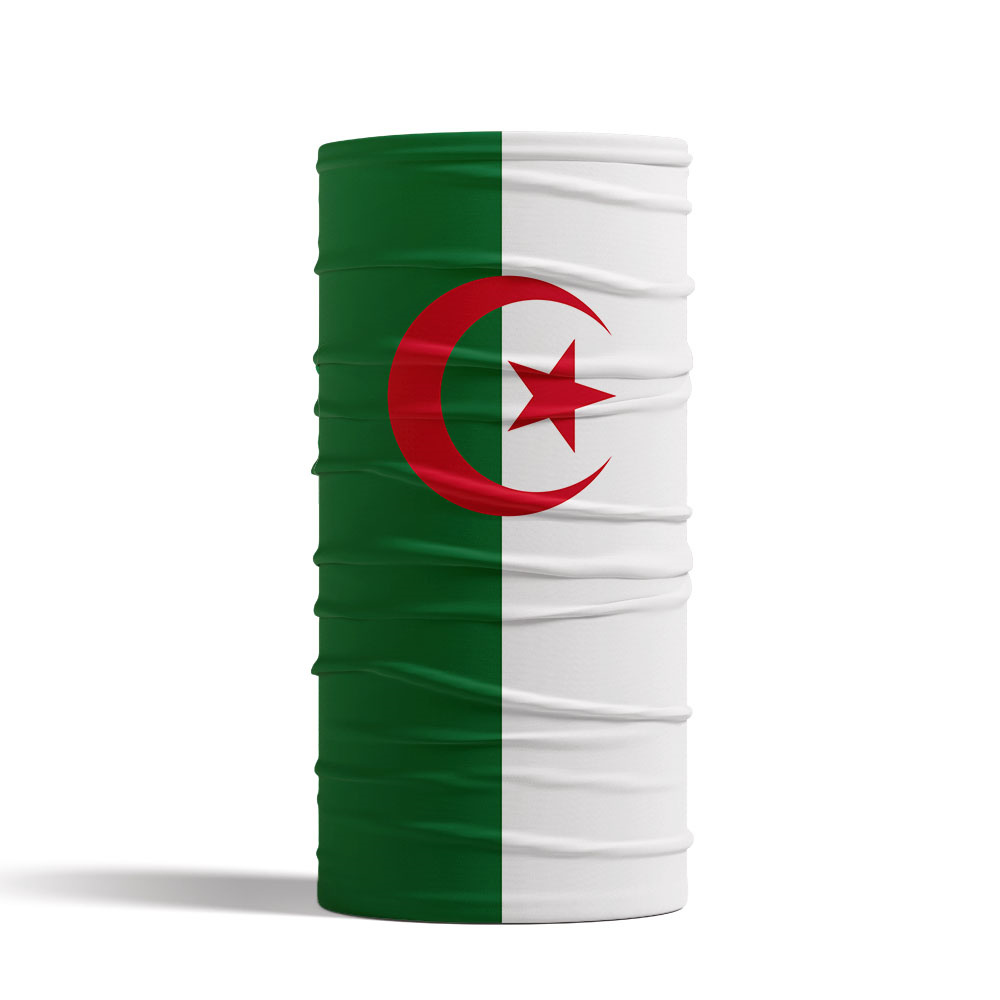 Bandeira da Argélia impressa b - Neck Gaiter Face Cover avaliação e preço