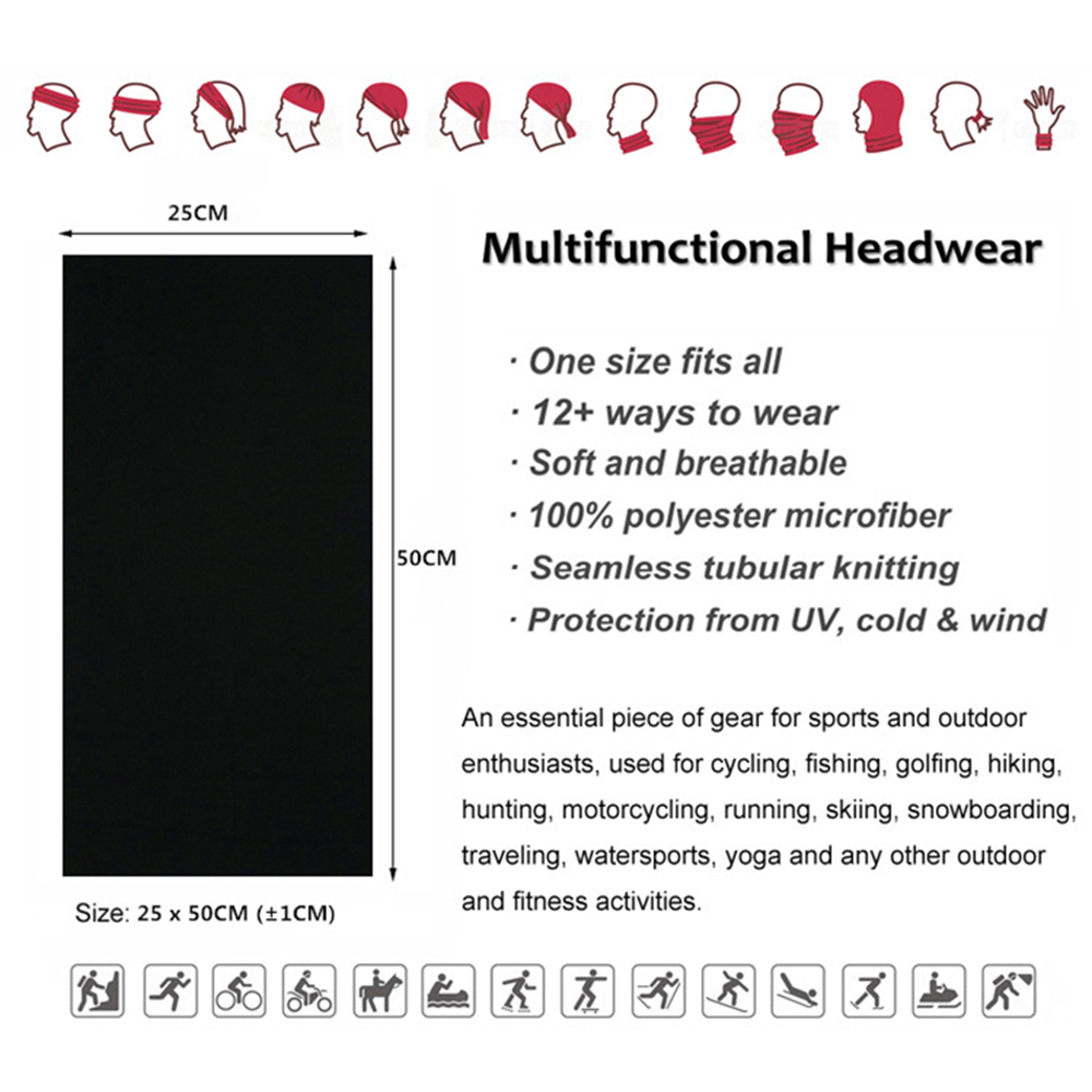 Bandanas de cor sólida sem cos - Neck Gaiter Face Cover avaliação e preço