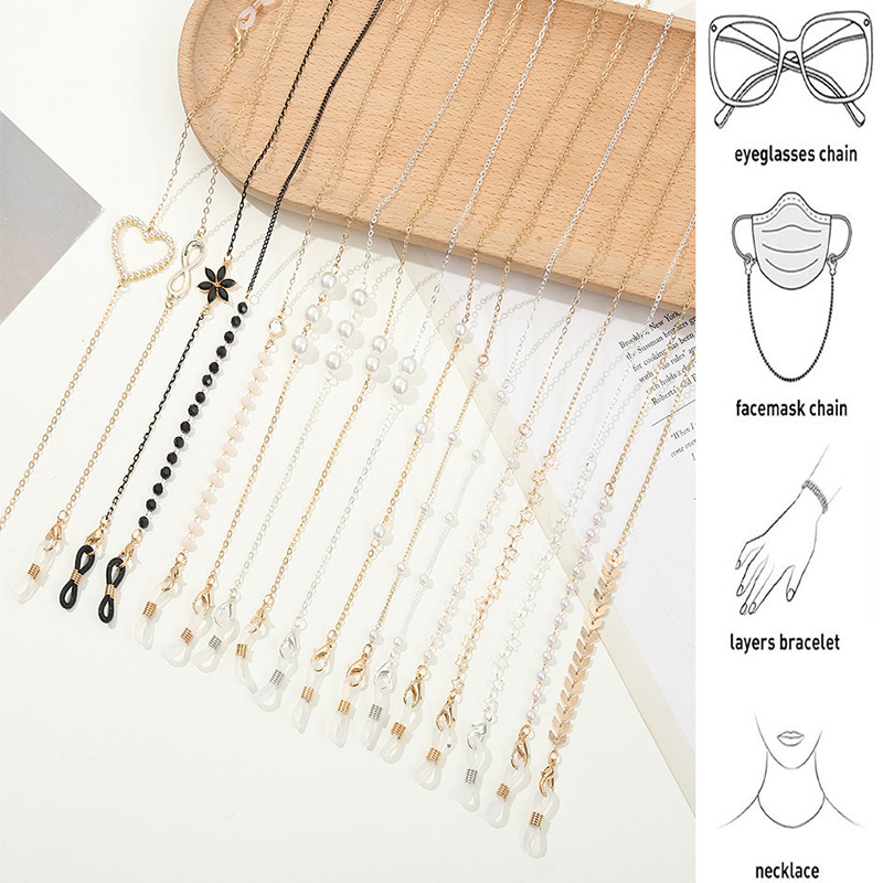 2022 moda óculos corrente para - Mask Chain Holder avaliação e preço