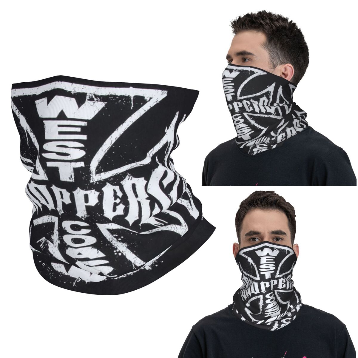 Costa oeste ferro cruz chopper - Neck Gaiter Face Cover avaliação e preço